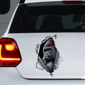 Gorilla Harambe RIP Decal Sticker - 6x6 Inch Car Or Window Decal, EZSTIK Brand
