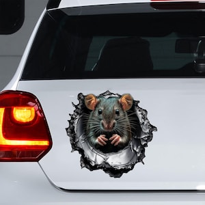 Rat sticker, Rat magnet, funny rat decal, car decal