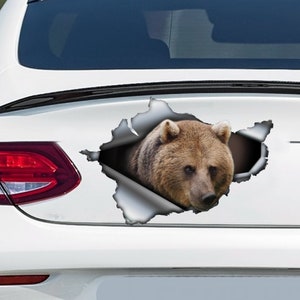 Grizzly car decal , Grizzly magnet, brown bear decal, grizzly sticker