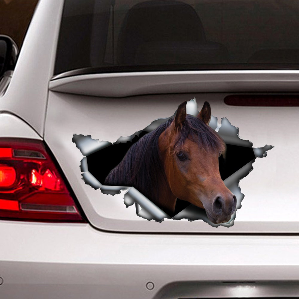 Chestnut Arabian horse sticker car sticker horse decal Etsy
