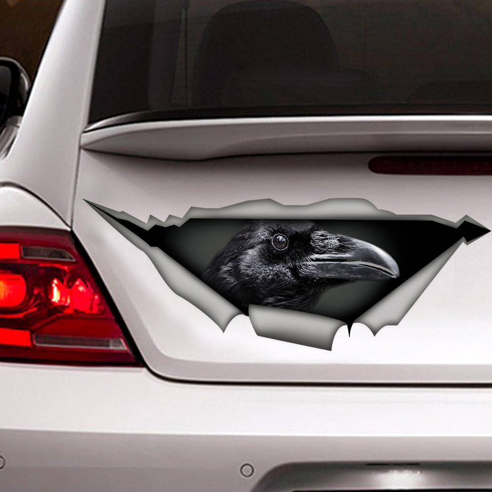 Crow Car Decal Black Bird Decal Bird Sticker Crow Sticker Etsy