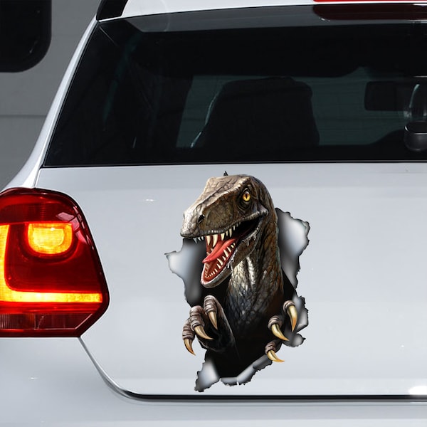 Dinosaur Car Decal Etsy