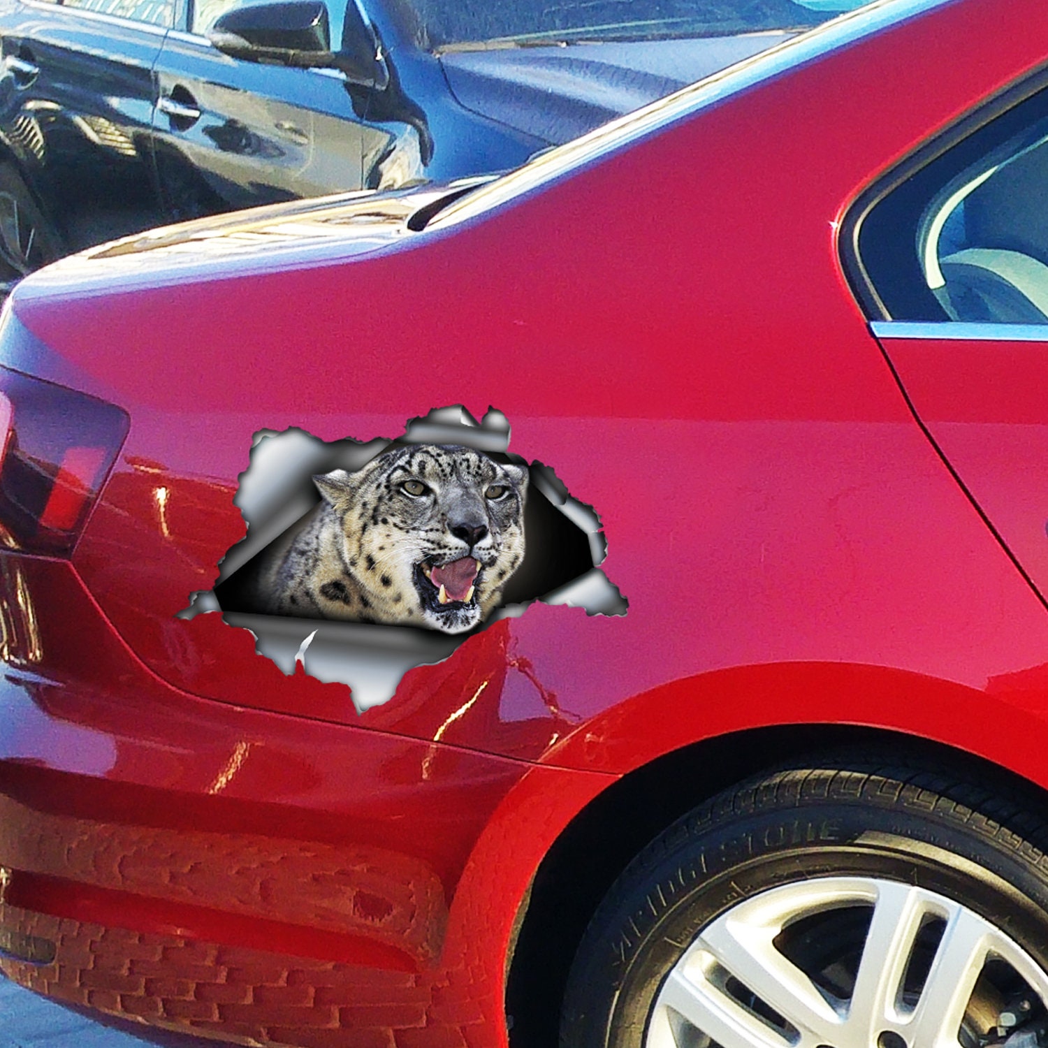 Snow Leopard car decal car decoration car sticker Snow Etsy