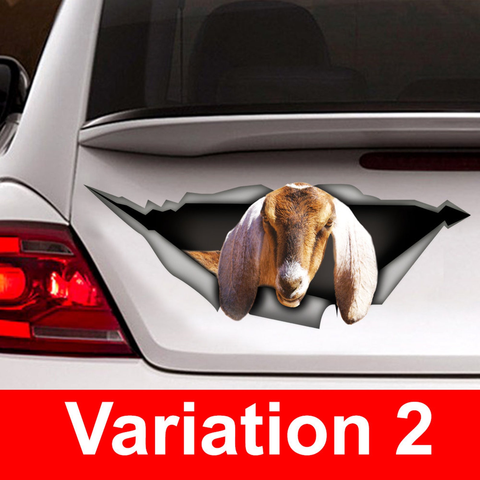 Nubian Goat Car Decal, Farm Decal, Goat Sticker, Funny Decal - Etsy