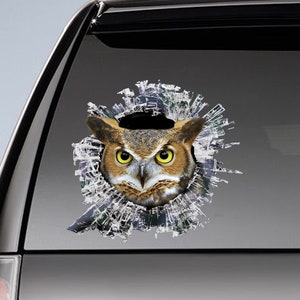 Owl Suncatcher Prism Window Sticker Holographic Window Film Owl