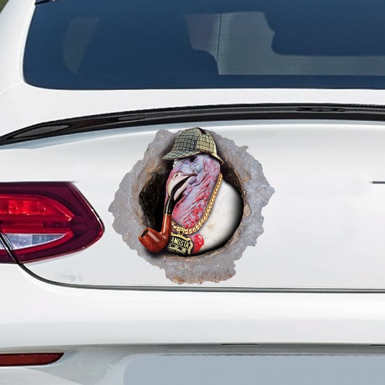 Decal Gangsta Turkey Gobbler Car Decal Turkey Gobbler Etsy