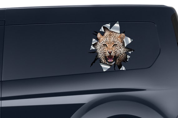 Leopard Auto Sticker, 3D Aufkleber, lustiger Aufkleber - .de