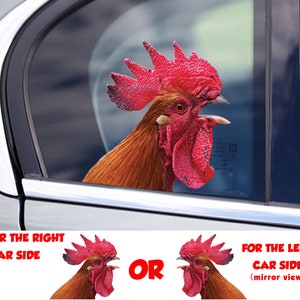 STICKER, Rooster window sticker, car sticker, rooster car decal, funny sticker