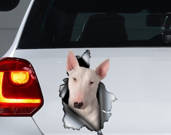 Sticker BULL TERRIER DOG Adhesive Wall Decal Laptop Camper Animal Car Motor Auto 