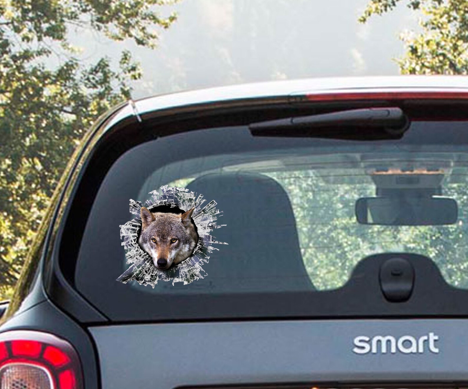 Wolf Window Sticker Car Sticker Wolf Car Decal Etsy