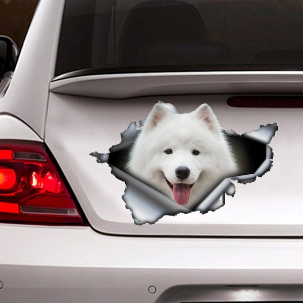 Samoyed car decal, Samoyed magnet, dog sticker, dog decal