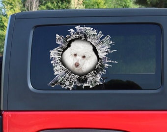 Toy Poodle  window sticker, car sticker, Toy Poodle  car decal, funny sticker