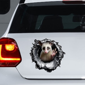Funny Opossum car sticker, Opossum decal, Opossum magnet