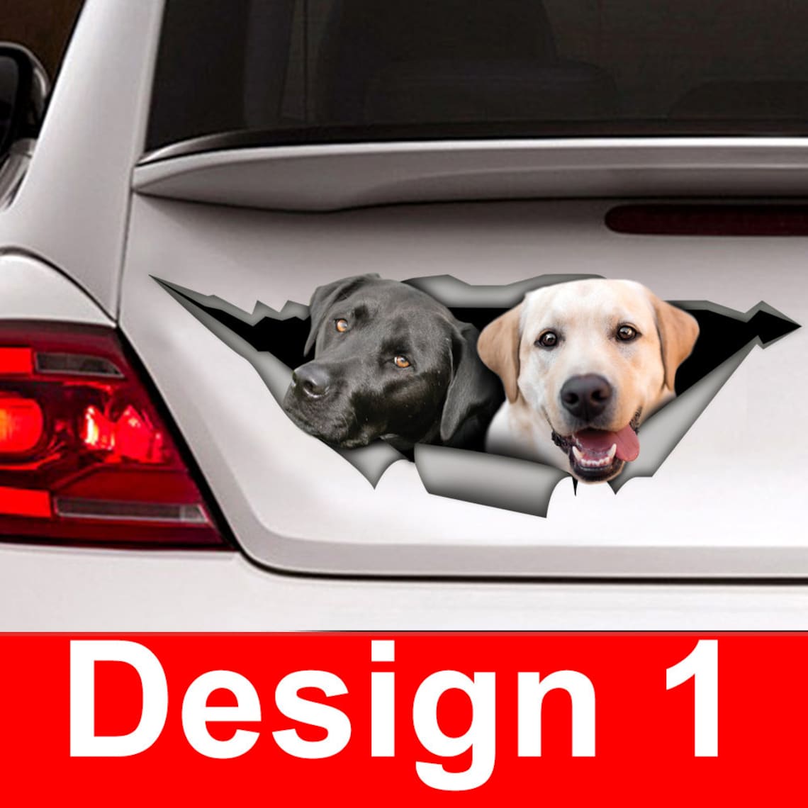 Labrador Car Decal Dog Car Decal Vinyl Decal Car Etsy