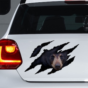 Bear sticker,  black bear decal, bear magnet, car decoration, funny car  sticker