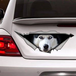 Husky car decal, Husky magnet, car decoration, pet decal, dog sticker, dog decal