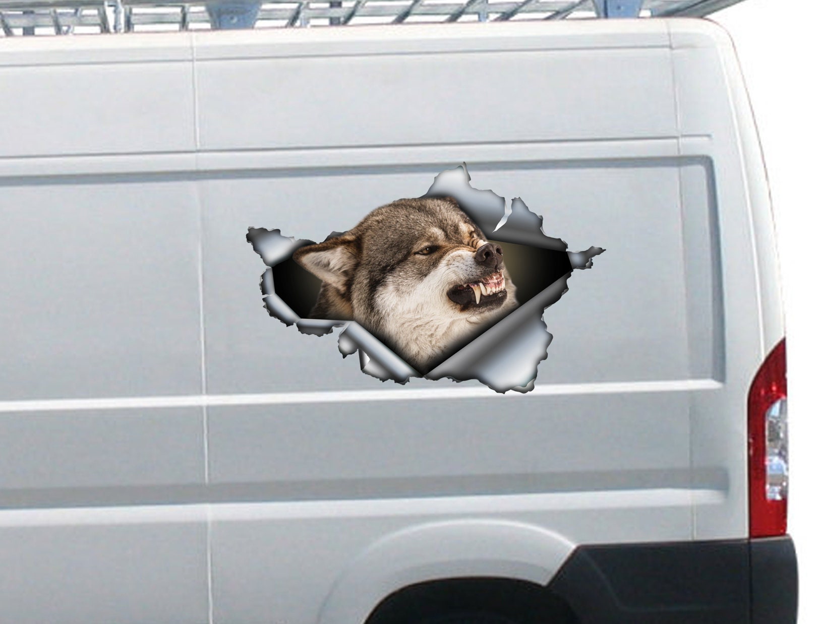 Angry Wolf Car Decal, Wolf Magnet, Wolf Sticker , Wolf Art - Etsy