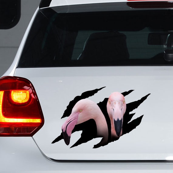 Flamingo Aufkleber, Flamingo Aufkleber, Flamingo Magnet, Auto Dekoration,  lustiger Autoaufkleber - .de