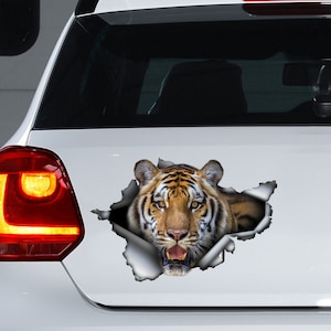 Tiger Auto Aufkleber, Tiger Magnet, Tiger Sticker