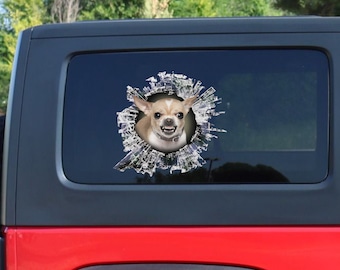 Morrande chihuahua-dekal, Chihuahua-bildekal, Chihuahua-klistermärke