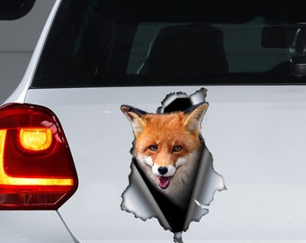 Red Fox car decal , Red Fox magnet, Red Fox sticker