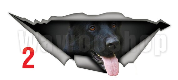 Black German Shepherd Car Decal Pet Decal Dog Decal Vinyl Etsy