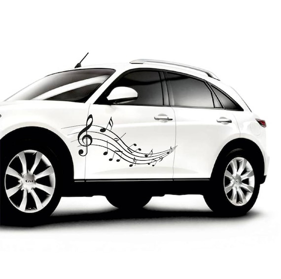 Guitar sticker decal - Car front end impala - violin electric guitar ukulele designs