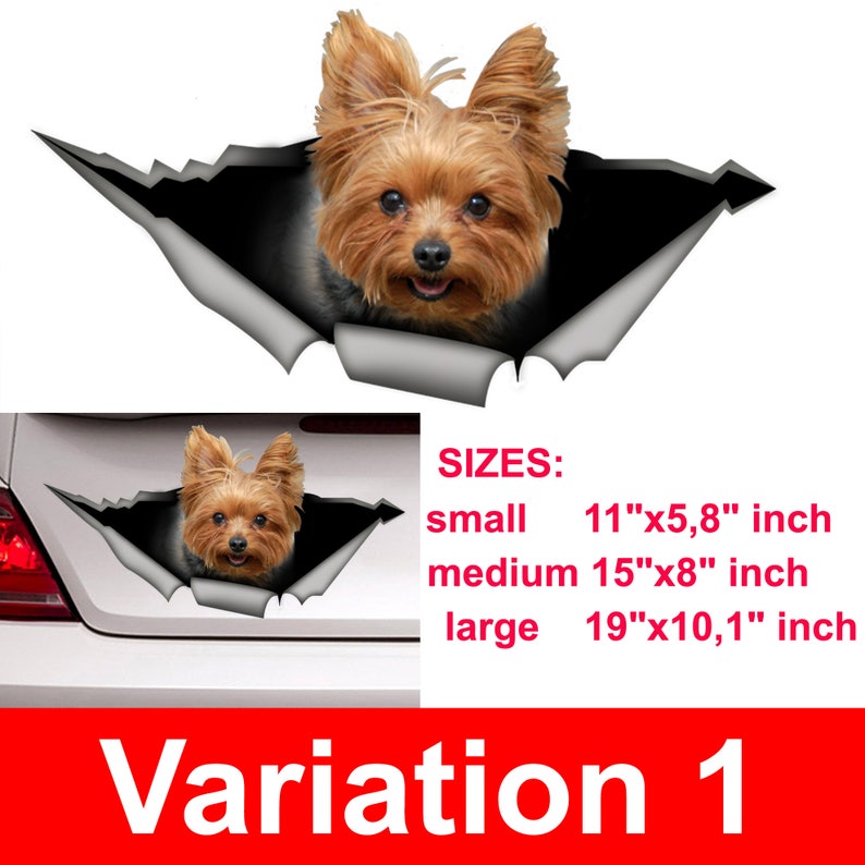 Yorkshire Terrier Car Decal Yorkshire Sticker pet Decal Dog Etsy