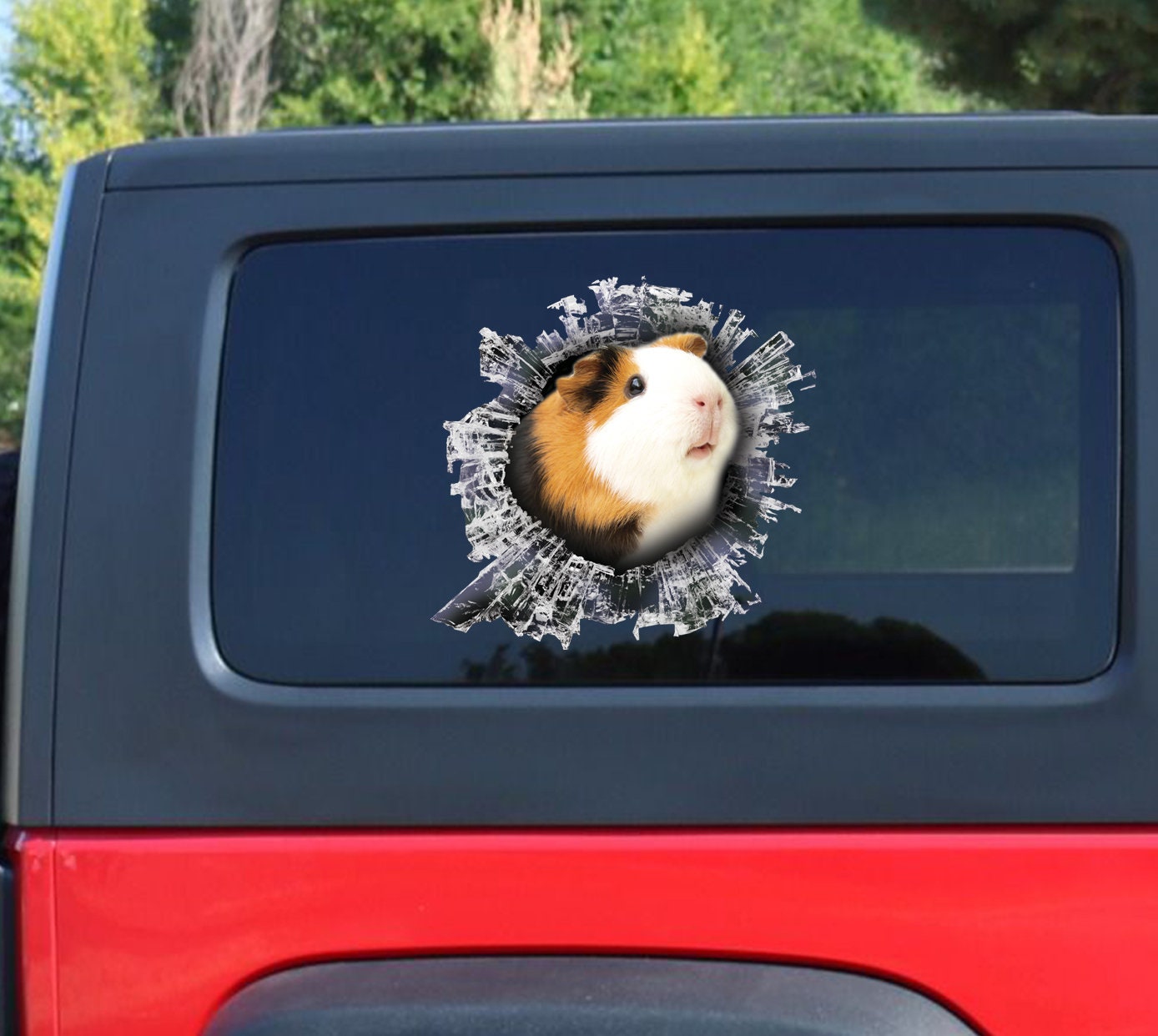 CafePress Galactic Guinea Pig Sticker – Fun Oval Bumper Sticker Or Decal For Car, Locker, Fridge