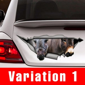 Mini donkey car decal, donkey  sticker, Vinyl decal