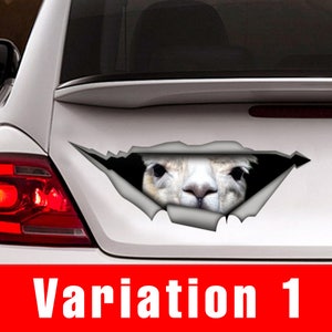 DECAL, Lama car decal, lama sticker, 3D decal