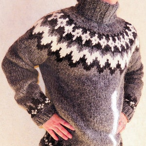 Pull islandais ENCOMBRANT, pull islandais pull en laine pour homme pull pour homme laine super épaisse image 1