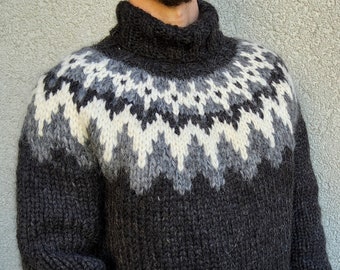 BULKY icelandic sweater, Icelandic sweater men's sweater wool sweater men's men's sweater super thick wool