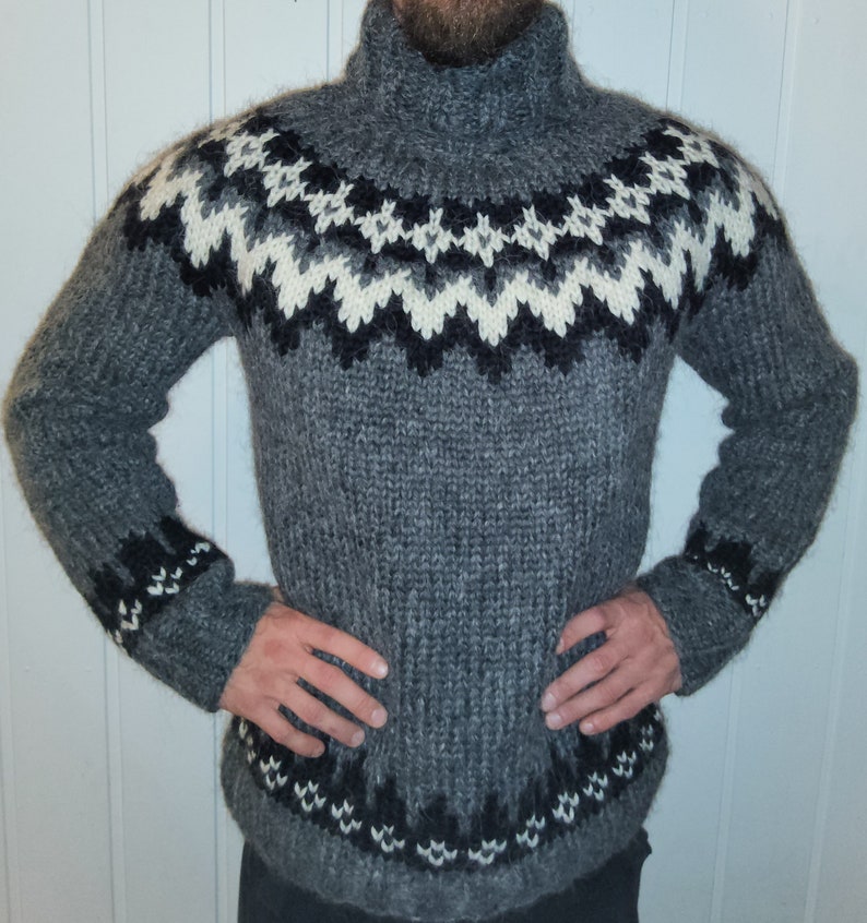 Pull islandais ENCOMBRANT, pull islandais pull en laine pour homme pull pour homme laine super épaisse image 9