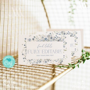 Druckbare Etiketten Party Dekoration, Tischkarte mit Namen, Wildblumen B036