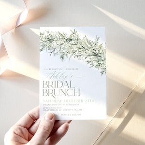 Greenery Bridal Brunch Invitation: Eucalyptus Leaves (Digital Download) image 4