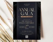 Gala Invitation Template: Editable Dinner Party Invite (Digital Download)