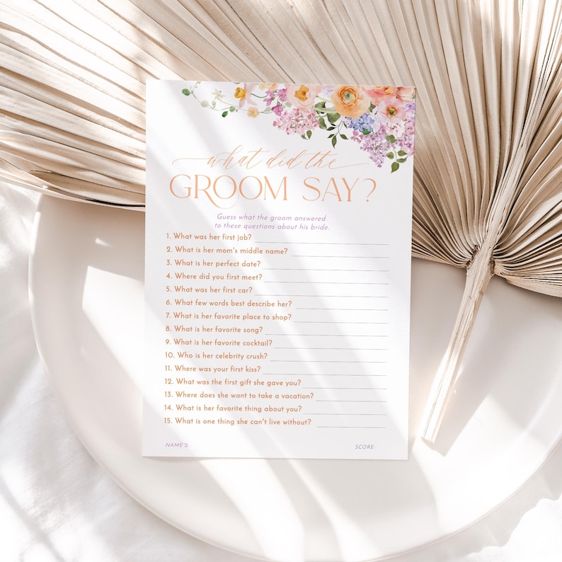 50 Bridal shower games bundle, Floral bridal shower bundle, Games Printable, Shower Games B048