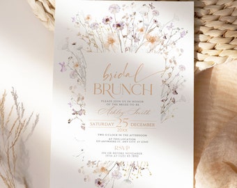 Wildflower Bridal Brunch Invitation: Editable Template (Digital Download)