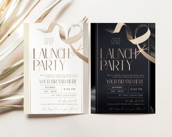 Launch Party Invitation Template: Grand Opening Flyer (Corjl Template)
