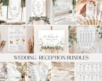 Wildflower Wedding Reception Bundle Template (Digital Download) D026