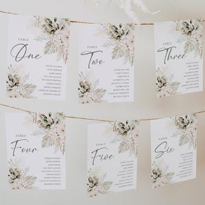 Boho Sitzplan, Greenery Hochzeitstisch Sitzplan, Sitzplan Karten, Greenery Hochzeitstisch, Sitzplan D024