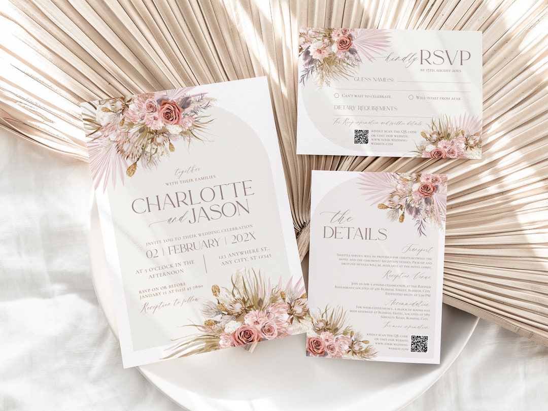 Romantici Boho Chic, Inviti Matrimonio Evocativi E Graziosi - Foto 10