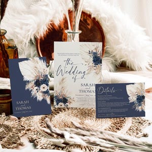 Navy Gold Wedding Invitation Card Template Amy Design Templates