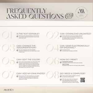 May include: A white and gray graphic with frequently asked questions about wedding stationery templates. The graphic features a checkmark next to each answer, indicating that the answer is yes. The graphic also includes a QR code.
