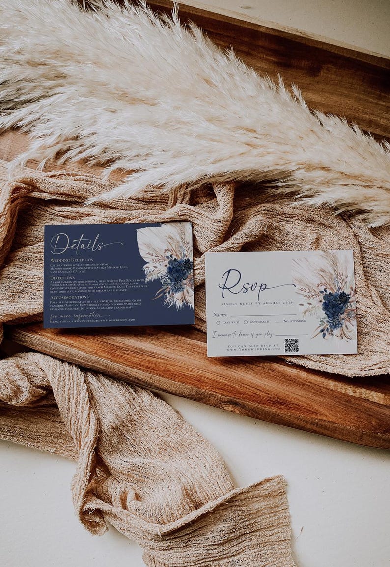 Navy Gold Wedding Invitation Card Template Amy Design Templates