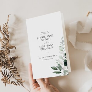 Catholic Wedding Program Template, Ceremony Programs Template, Modern Wedding Program Template Download D001