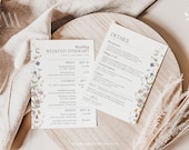 Wildflower Wedding Itinerary Template: Weekend Welcome Bag (Digital Download) D002