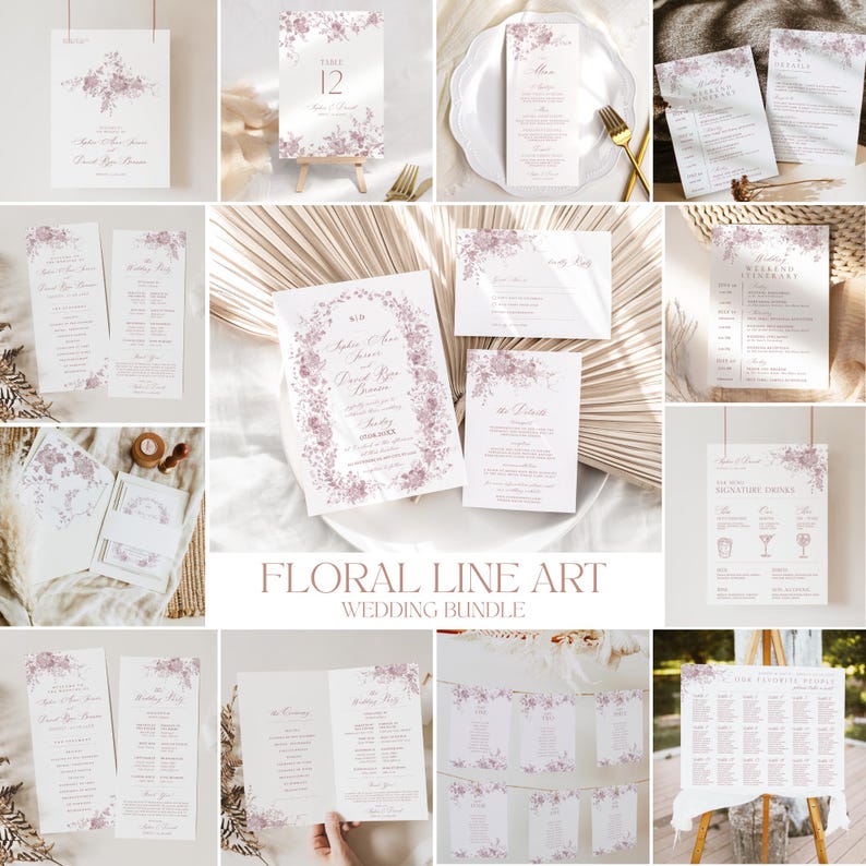 French Toile Envelope Liner Template, Pink Monogram Wedding Envelope Liner Template A1 A2 A6 A7 C5 C6, Digital File SVG, Instant Download