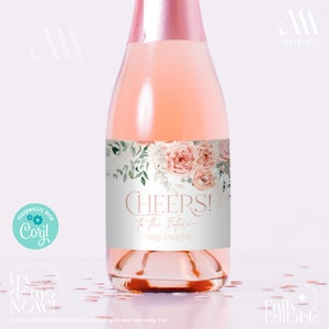 Printable Wine Label Template | Mini Bottle Labels | Bridesmaid ...
